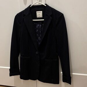 Sandwich Marine avec rayures Pinstripe Women's Blazer
